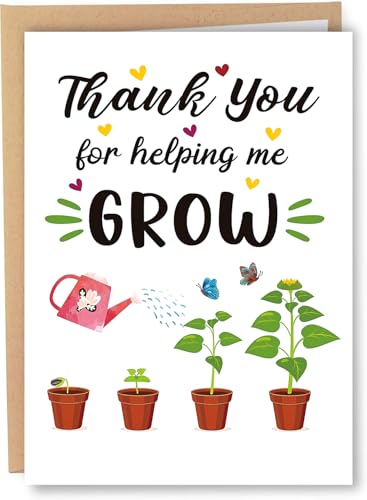 Sweet Thank You Card for Teacher - Appreciation Gift Card