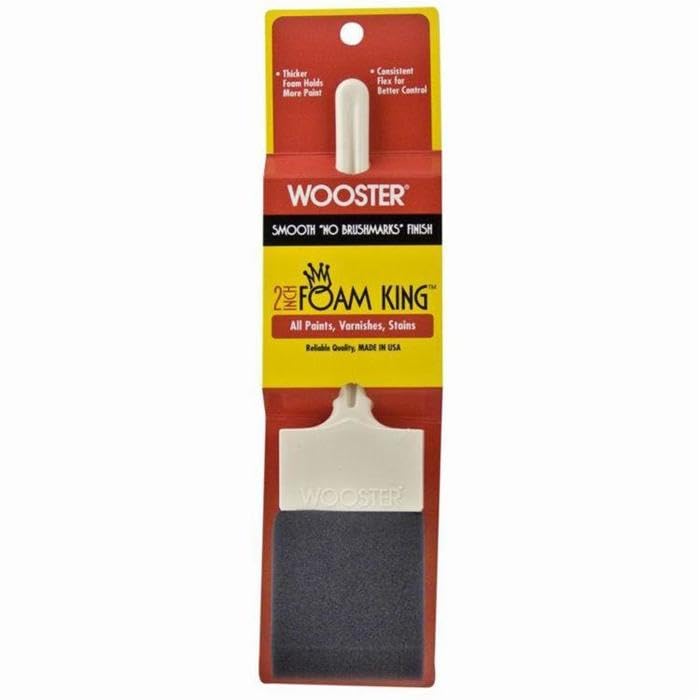 Wooster Foam King Paintbrush 2-Inch Pack of 12 – High-Quality White Foam Brushes