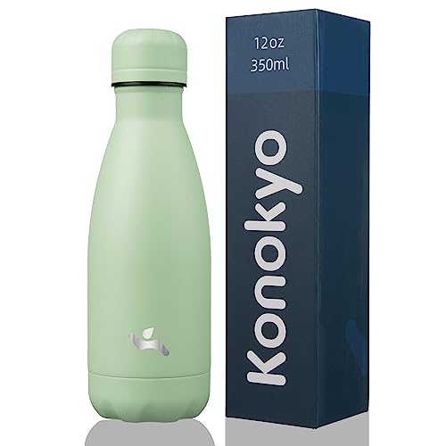 Konokyo 12 oz Insulated Stainless Steel Water Bottle - Macaron Green