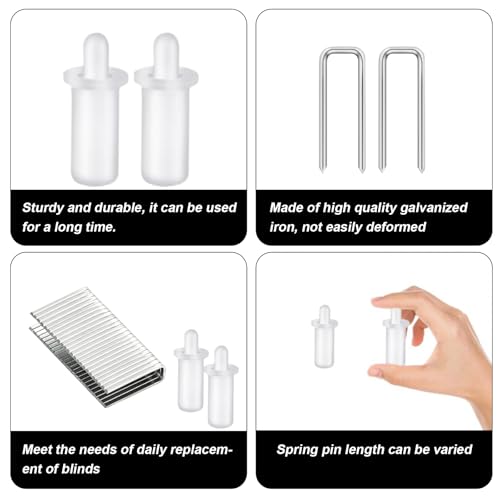 40pcs Plantation Shutter Repair Kit with Staples and Pins for Window Blinds