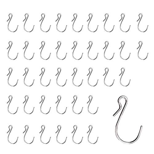40 Pack Stainless Steel S-Hooks - Heavy Duty Metal Hangers for DIY & Home
