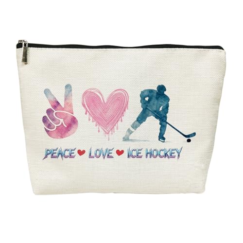 SIUNY Ice Hockey Makeup Bag Waterproof Cosmetic Pouch Gift for Women