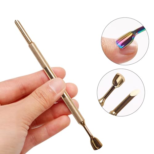 Yimart Double Head Cuticle Pusher with 100pcs Self-Adhesive Sandpaper
