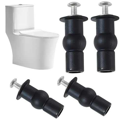 Toilet Seat Fixing Kit - 4pcs Rubber Bolt & Nut Set for Standard Toilets