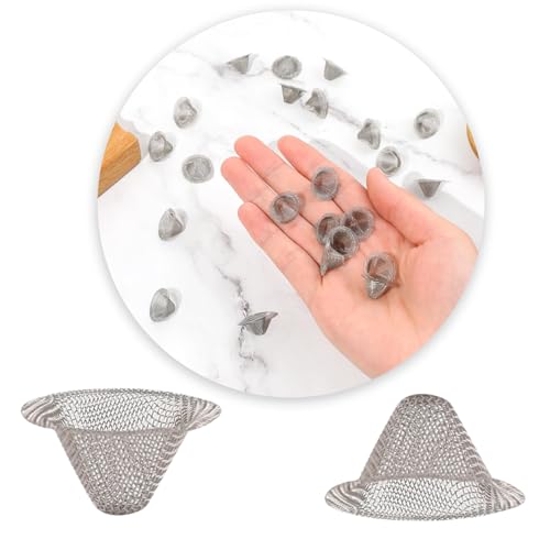Stainless Steel Pipe Screens - 50 Pack, 0.5 Inch Adjustable Filters