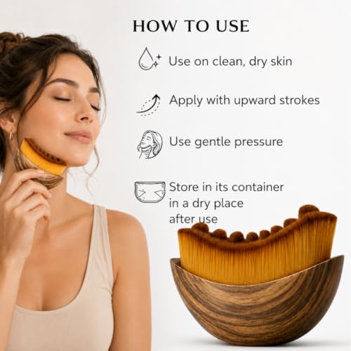 Lymphatic Contour Face Brush - Soft Drainage Massager for Sculpting & Anti-Puffiness