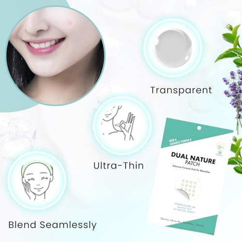 Dual Nature Hydrocolloid Blemish Patches 12mm with Salicylic Acid 30 Count