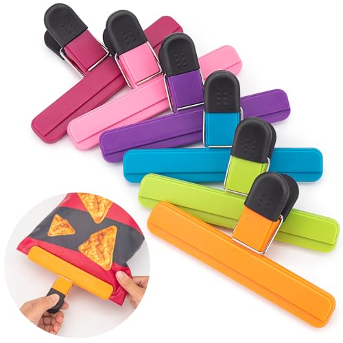 EWOID 6 Pack Large Chip Bag Clips - Heavy Duty Food Storage Clips