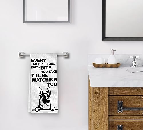 Dwept German Shepherd Dish Towels - Funny Hand & Decorative Kitchen Towels, Dog Lover Gift, German Shepherd1