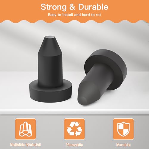 10 Pcs 1/2" Kayak Drain Plug, Scupper Plugs for Most Fishing Boats Kayak, Compatible with Sundolphin Pelican Kayaks Aruba 8 SS, Aruba 10, Excursion 10, Black