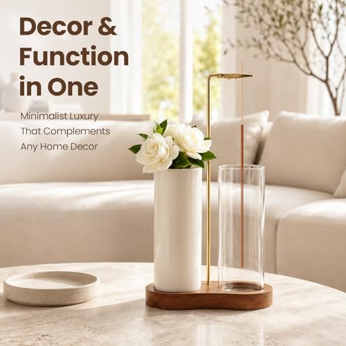 2-in-1 Incense Holder & Storage Jar with Ash Catcher - Ideal for Meditation & Home Decor