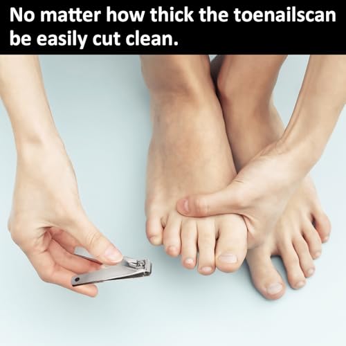 Large Straight Toenail Clippers for Thick Nails - Heavy Duty Stainless Steel