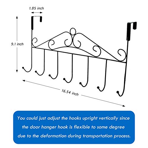 Heavy-Duty Over Door Hooks Organizer with 7 Anti-Rust Hooks