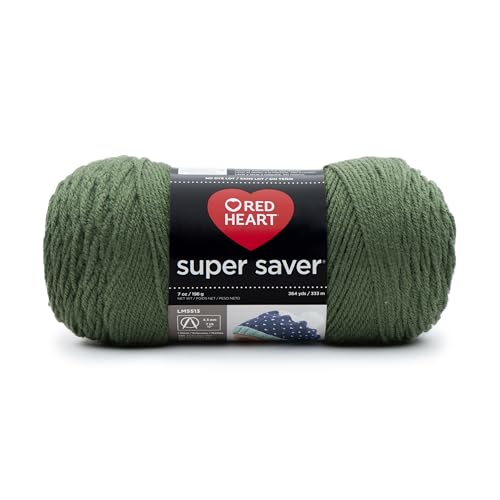 Red Heart Super Saver Medium Thyme Yarn - Solid Acrylic, 364 Yards, 4 Weight, Variation: Single