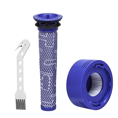Dyson V7 V8 Replacement Filter Kit - 2 HEPA Filters & Brush