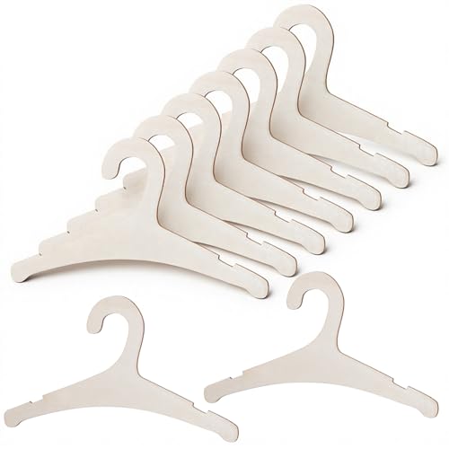10-Pack Anti-Slip Wooden Baby Hangers for Newborns & Toddlers