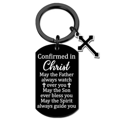 Ibiwe Christian Confirmation Keychain Gift for Boys & Girls