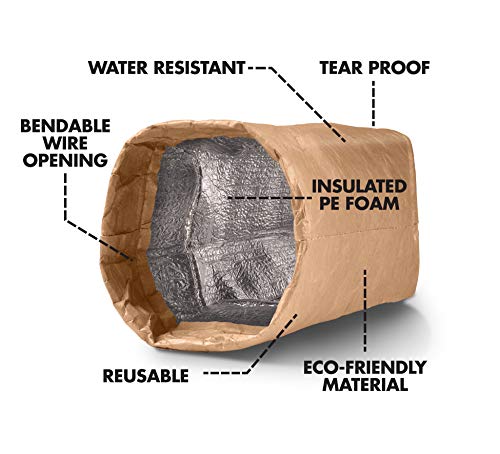 Insulated Tyvek Cooler Sleeve for Cans & Bottles - Reusable & Collapsible