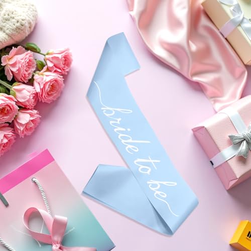 Blue Bride to Be Sash - Soft Satin Bachelorette Accessory