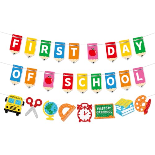 First Day of School Banner Set - Welcome Back Classroom Decorations