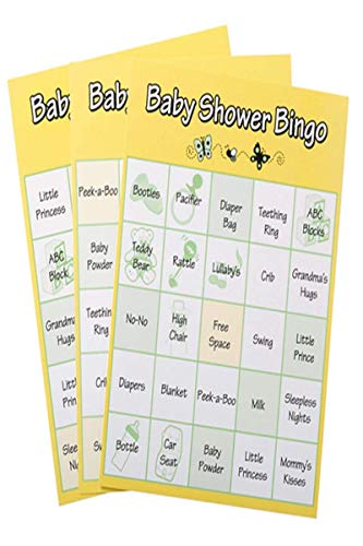 Darice Baby Shower Bingo Game Set, Gender Neutral Cards, 24 Pieces