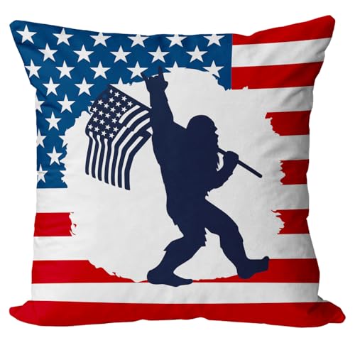 Sasquatch Throw Pillow Cover for RV Life - Bigfoot Decor