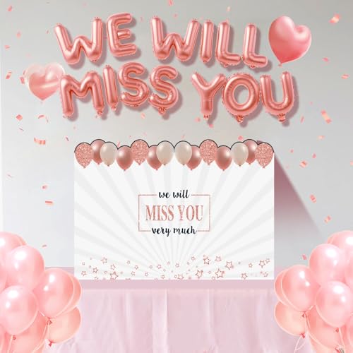 Jumbo Goodbye Card for Coworkers - Rose Gold Farewell Card