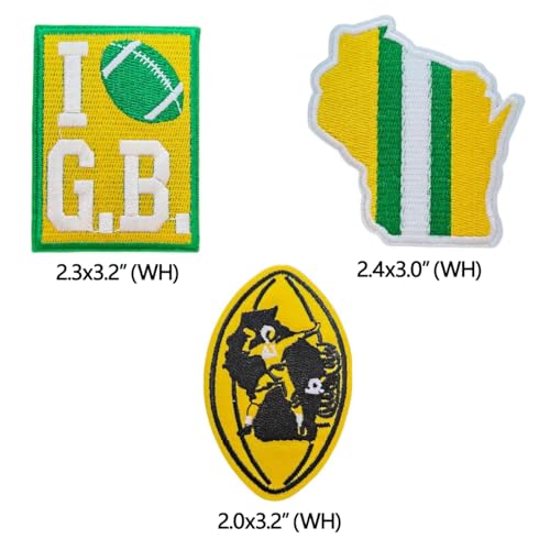 5-Piece Rugby Team Logo Embroidered Iron-On Patch Set