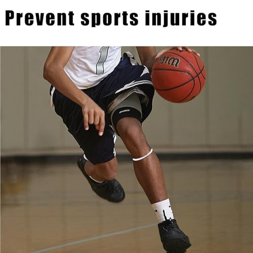 2pcs Patellar Tendon Support Strap Knee Band for Kids, Silicone Patella Knee Brace Elastic Knee Pain Strap for Basketball Running Hiking Jumpers Soccer Volleyball Sports (Fluorescent White)