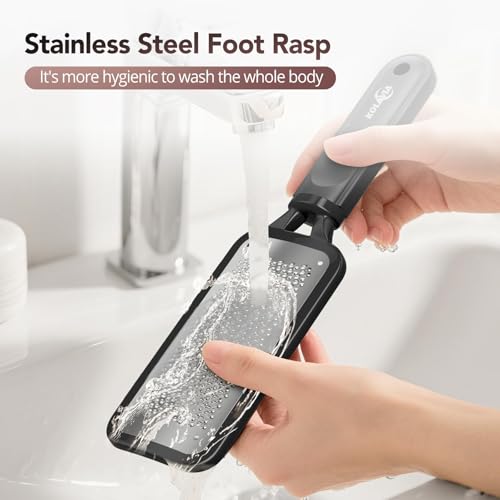 Kolavia 2 Pack Foot File Callus Remover - Stainless Steel Double-Sided Foot Scrubber