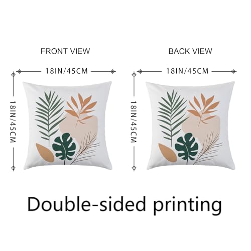 Tropical Velvet Pillow Covers 18x18 Inch - Double Sided Beach Decor