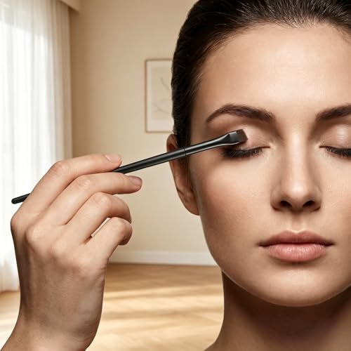 Aphumedc 12-Piece Eyeliner and Brow Brush Set - Angled Brushes