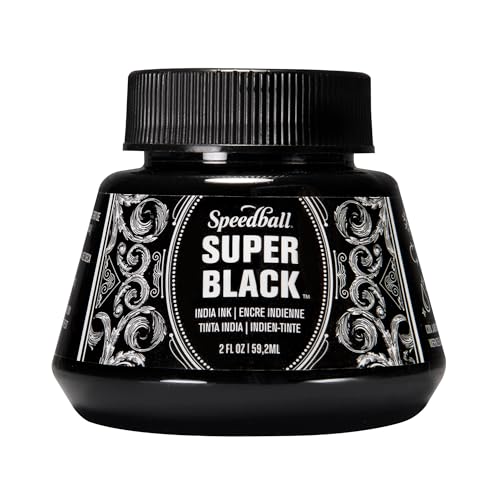 Speedball Super Black India Ink, 2-Ounce Waterproof Drawing Ink