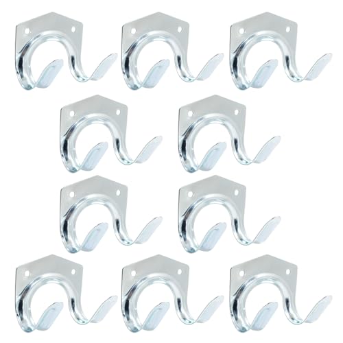 Coufce 10-Pack Heavy Duty Steel Wall-Mounted Tool Storage Hooks