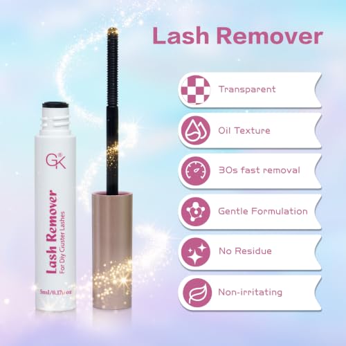Gekinye Lash Glue Remover 5ml - Gentle DIY Cluster Eyelash Remover