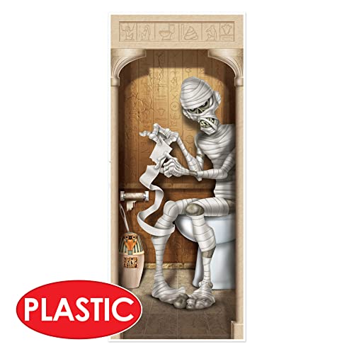 Beistle Mummy Restroom Door Covers - 2-Pack Spooky Halloween Decorations