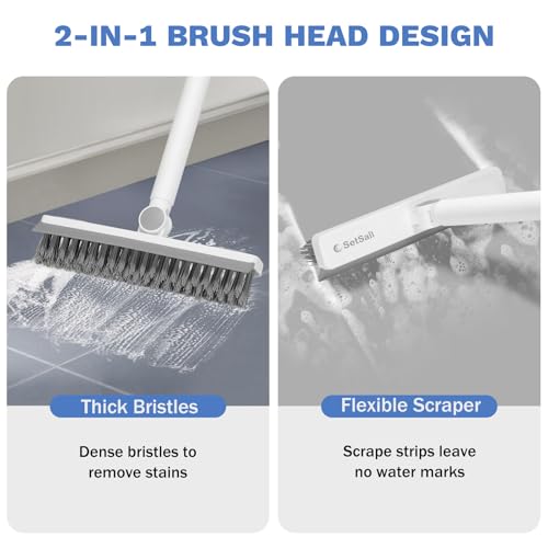 SetSail V-Shaped Grout Cleaner Brush with Adjustable Long Handle