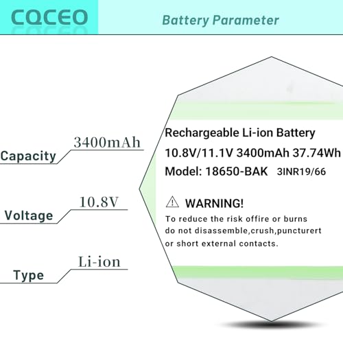 Replacement Battery DA60 for Ecovacs D36 Series & Deebot Slim 10.8V 3400mAh