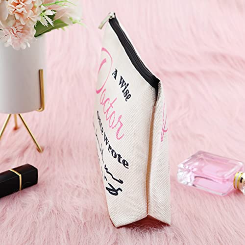Doctor Makeup Bag - Waterproof Cotton Linen Travel Cosmetic Pouch