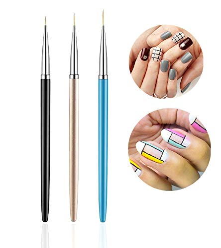 8-Piece Nail Art Brush and Double-Ended Dotting Pen Set for Manicure Design