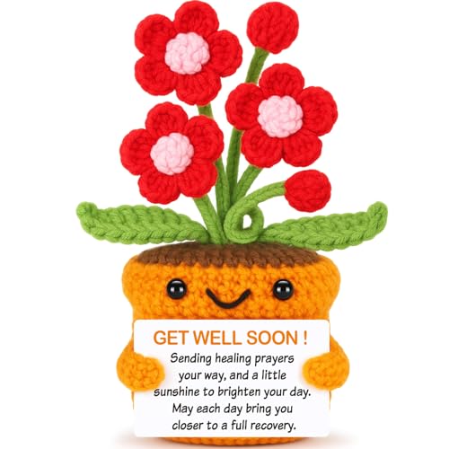 Get Well Gifts for Women - Crochet Flower Recovery Comfort