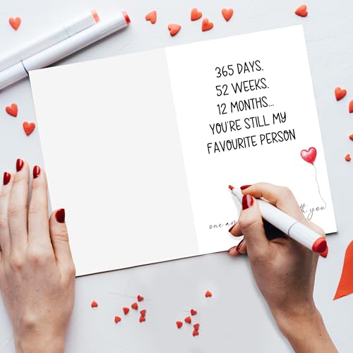 Funny 1st Anniversary Card - Hilarious Message for Couples