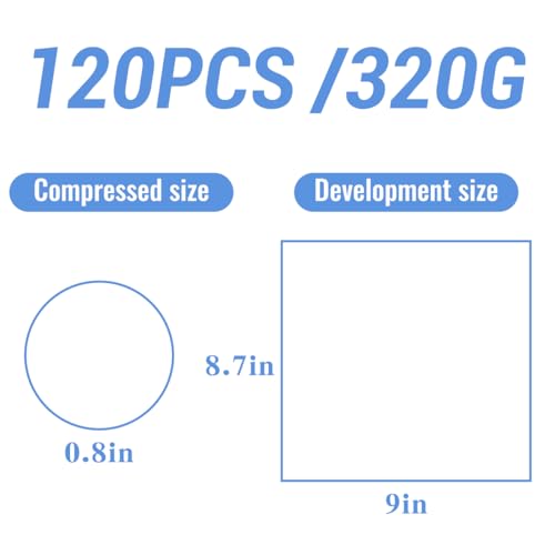 120PCS - Compressed Towels, Camping Towel, Portable Towel, Disposable Face Towels for Travel, Compressed Coin Tissue, Reusable Cleaning Towel ASIN: B0D4R13X1M SKU: Camping Towel 0