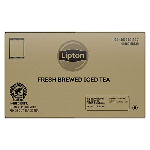 Lipton Iced Tea Bags, Unsweetened Black Tea, 4 Count (Pack of 32)
