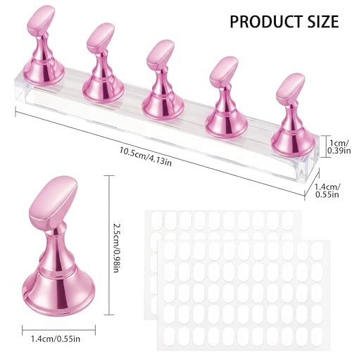 BAGTeck Magnetic Press On Nail Holder and Stand Kit for Nail Art Painting