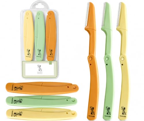 Dermaplane Razor for Women 3-Pack - Facial Hair & Eyebrow Trimmer