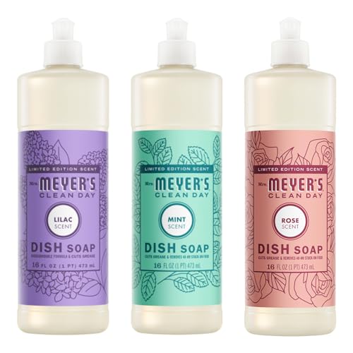 Mrs. Meyer's Clean Day Peony Dish Soap - Grease-Cutting Formula