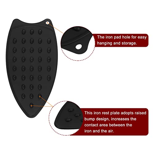HARFINGTON Black Silicone Iron Rest Pad – Heat Resistant Ironing Mat