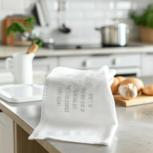 Funny Love Kitchen Towel - Figuring Out Dinner Humor Gift (Funny-1)