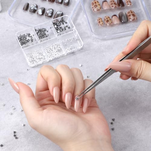 Gothic Nail Art Charms and Rhinestones Kit with Studs and Spikes